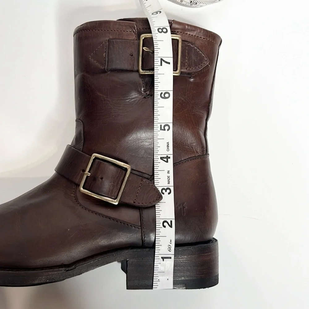 FRYE Vicky Engineer Chocolate Boots sz 7B - Picture 9 of 9